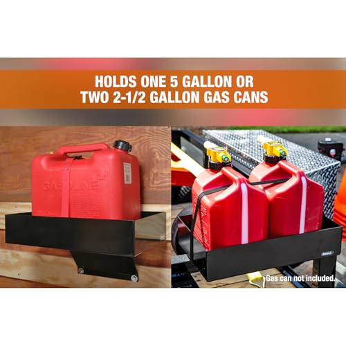 Buyers Products LT30 Gas Rack Container for Open & Enclosed Landscape Trucks and Trailers, 2.5/5 Gallon Can Holder, Made In The USA, Landscape Trailer Accessories, Lawn Care Equipment, Landscape Tools