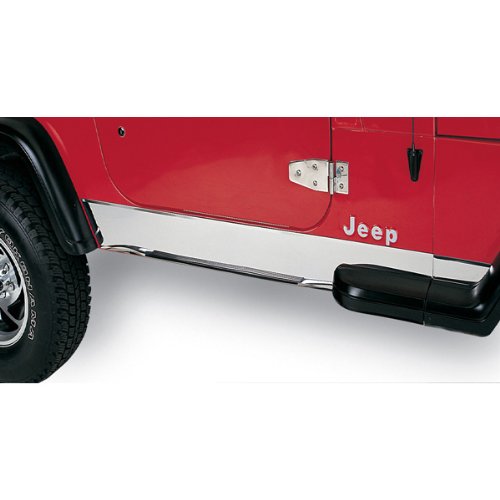 Rocker Panel Cover, Stainless Steel | Rugged Ridge | 11145.01 | Fits 1987-1995 Jeep Wrangler YJ