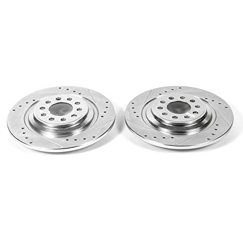 Power Stop AR83088XPR Evolution Rear Drilled & Slotted Rotor Pair For Jeep Cherokee 2014-2023 [Model Specific]