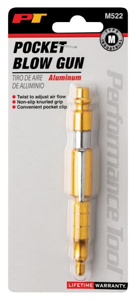 M522 Performance Tool Aluminum Pocket Blowgun - Compact and Lightweight Air Blow Gun for Cleaning Hard-to-Reach Areas and Tight Spaces