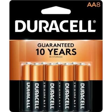 Coppertop DURACELL Aa Batteries - 8 Ct