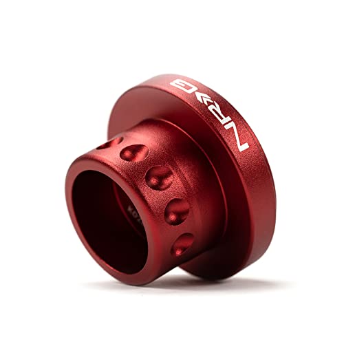 NRG Innovations Race Steering Wheel NRG-SRK-RL190H-RD Quick Release Short Hub Adapter, Up To 1" Shorter Overall, Red Body