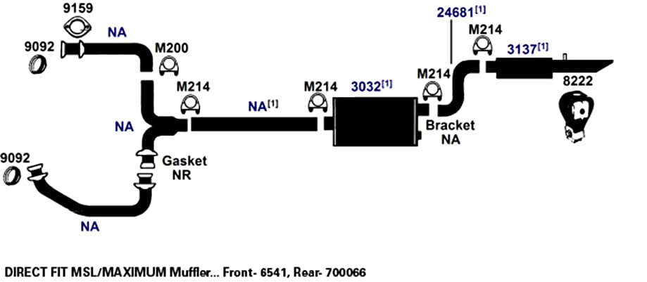 Exhaust Muffler AP Exhaust Products 6541