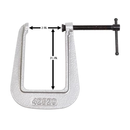 Wilton C-Clamp Deep Reach, 2" Opening, 3-1/2" Throat, 450 Lbs. Clamping Force (Model 252)