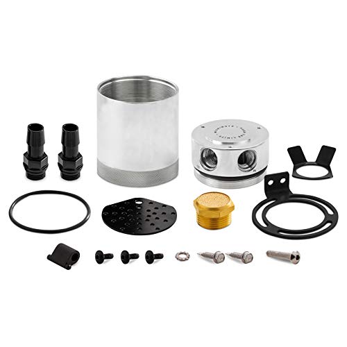 Mishimoto Compact Baffled Oil Catch Can, 2-Port, Polished MMBCC-CBTWO-P