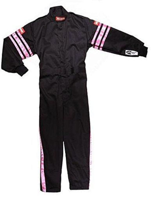 RaceQuip One Piece Racing Driver Fire Suit Single Layer SFI 3.2A/ 1 Pink Junior Large 1950895