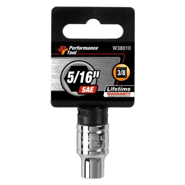 W38010 Performance Tool 6-Point Socket, 3/8-Inch Drive, 5/16