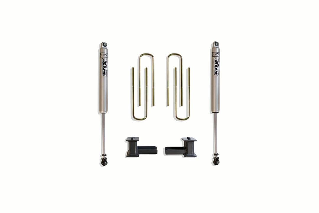 Part# 904140F MaxTrac SUSPENSION'S is A Rear Box KIT Including 4" Lift Blocks, U-Bolts & A Pair of Fox 2.0 Performance Series Rear Shocks