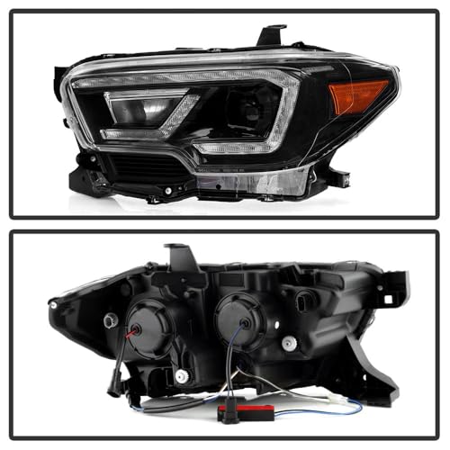 Akkon - Projector Headlights (PRO-JH-TTA16-FLED-SR-BK) (Xtune)