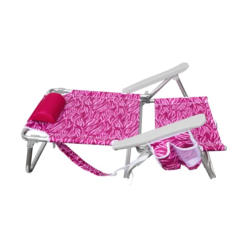 Backpack Hurley Beach Outdoor Chair, One Size, Lightweight, Alloy Steel, Coral Passion Fruit