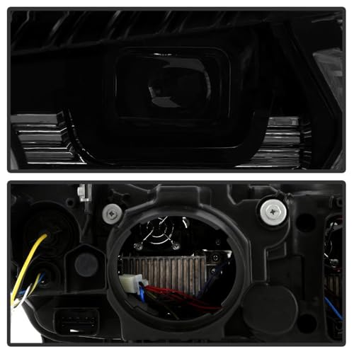 BMW F30 (Fit Halogen Model) Spyder w/LED DRL Projector Headlights - Black Smoke (xTune)