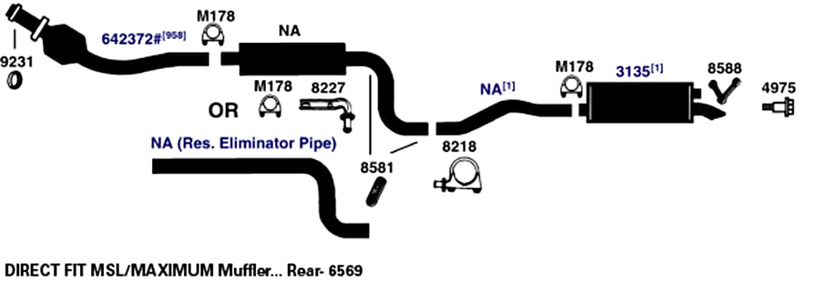 Exhaust Muffler AP Exhaust Products 6569