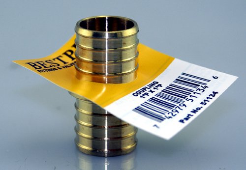 1" Brass Coupling, 5 Pack
