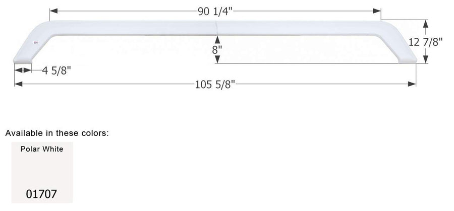 Fender Skirt ICON, Triple, Forest River, FS1707, Polar White