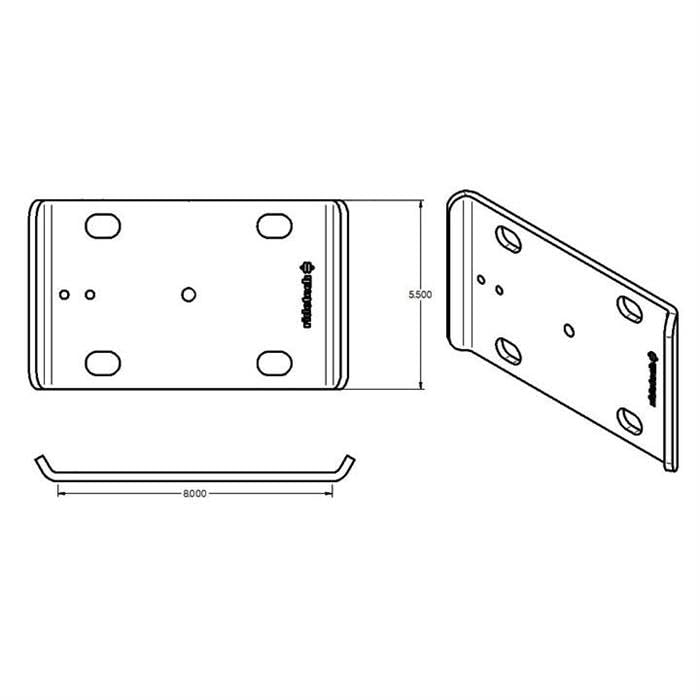 Large RideTech U Bolt Plate 90000169