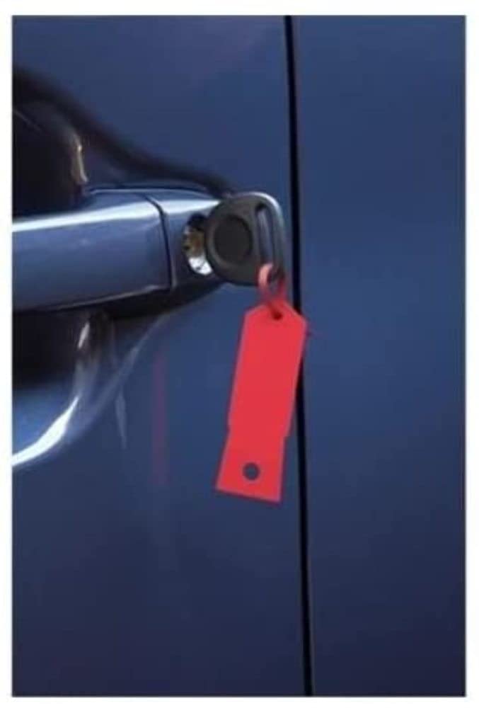 Red Slip-N-Grip Plastic Arrow Key Tag 4.5Inx.75In 1000/Box