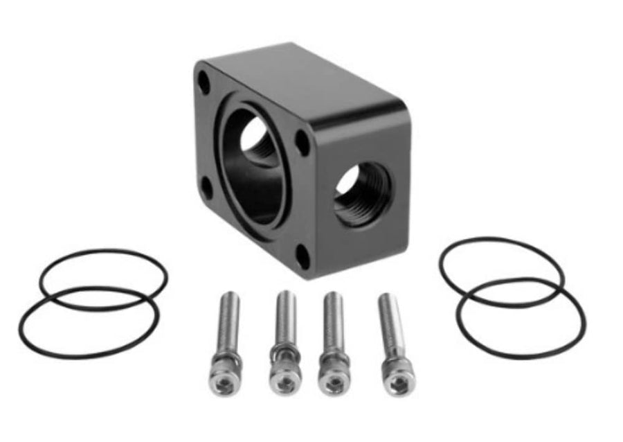 Distribution Block Aeromotive 11738, Spur Gear Pump, 2x AN-06