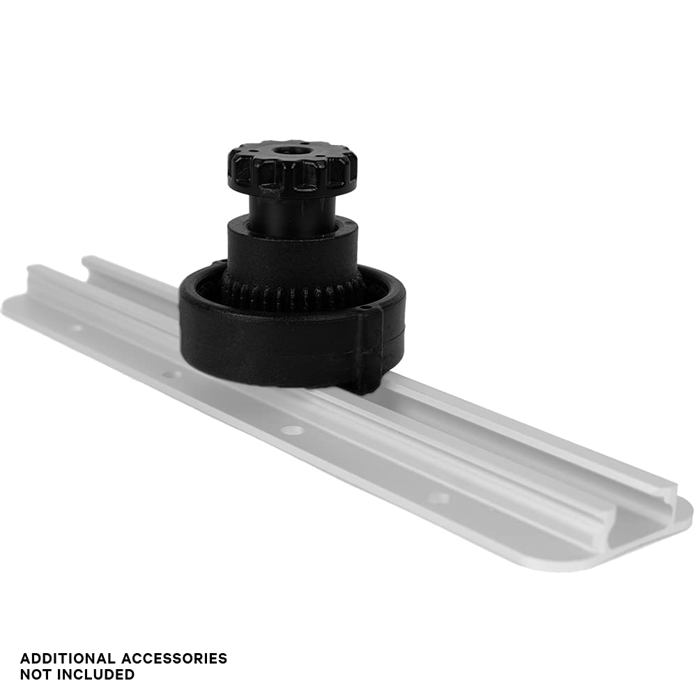LockNLoad YakAttack Track Base | Kayak Track Mount for Rod Holders, Fish Finders & Accessories | Compatible with GearTrac & MightyMount | USA Made Kayak Rail Mount Accessories | LNL-1001