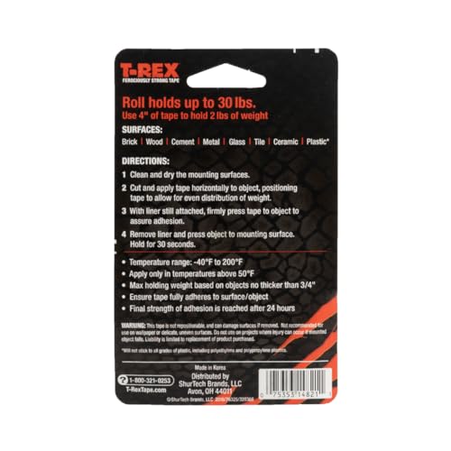 Waterproof T-REX Mounting Tape, Clear (285338)