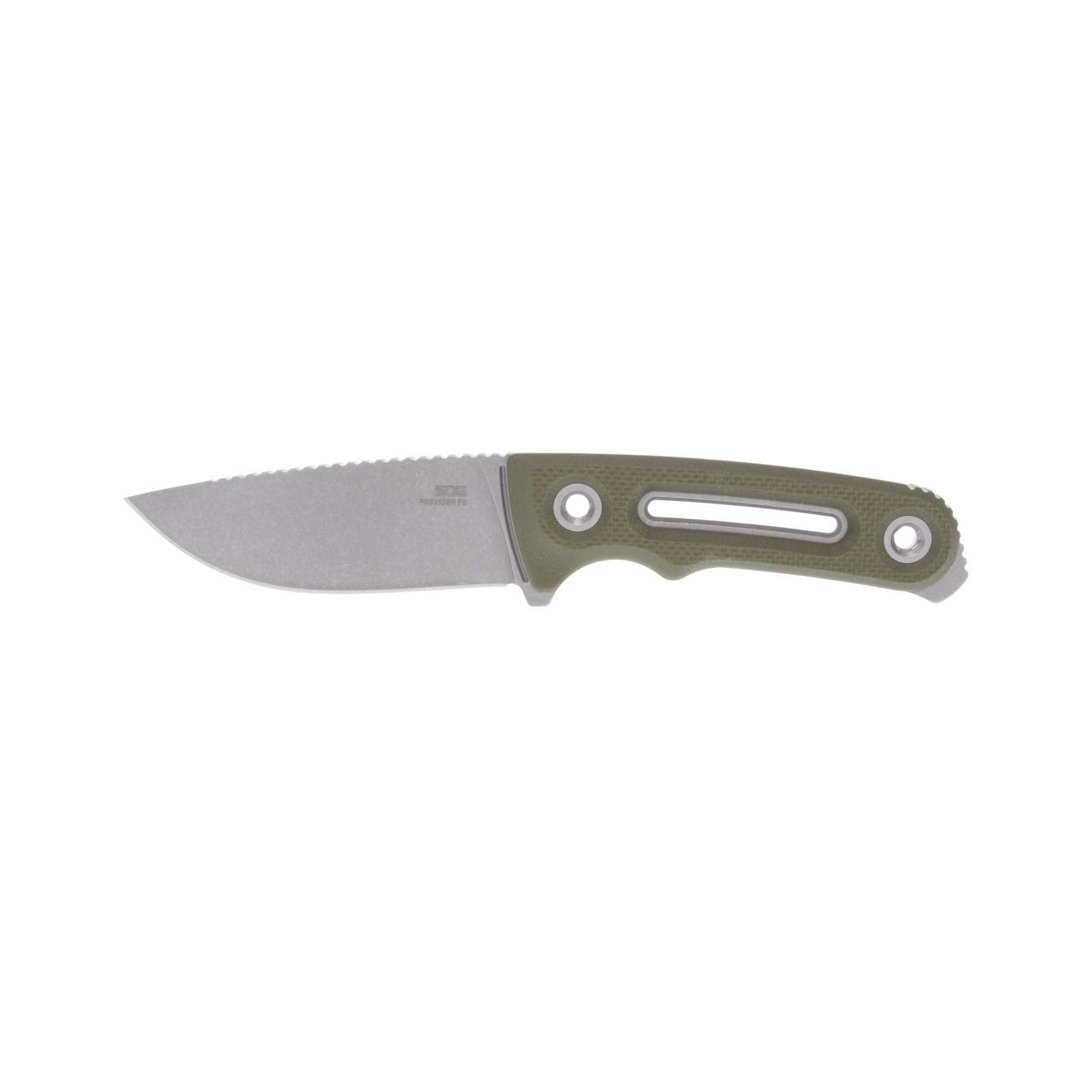 SOG FX Provider Outdoor Fixed Blade Knife for Campers & Hunters | 3.75" 154CM Stonewashed Steel Blade | Removable G10 Handles