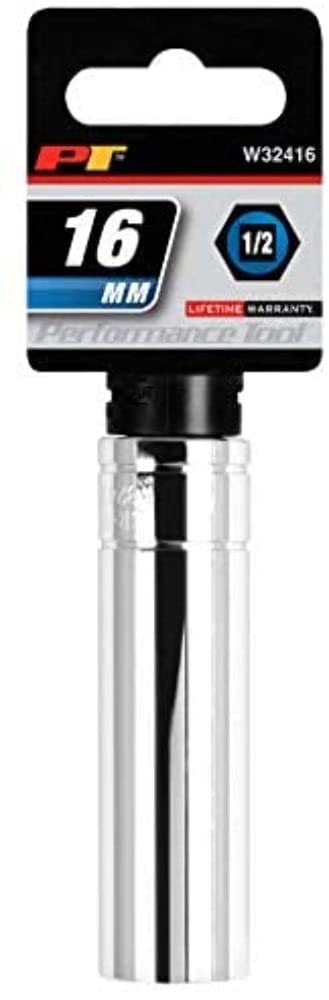 W32416 Performance Tool 1/2 Drive 6-Point Socket, 16mm