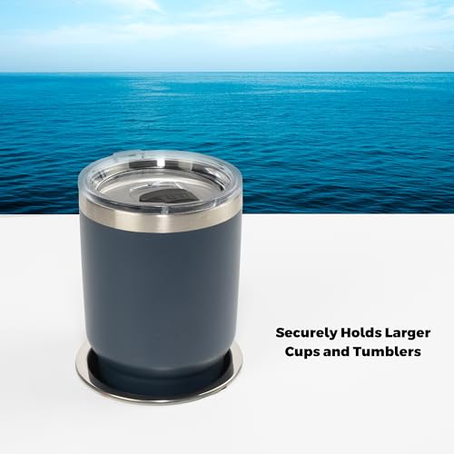 Stainless Steel Flush Drink Holder Whitecap Industries S-3511C - 3-7/8" Cutout, 2-1/4" to 3-1/8" Depth