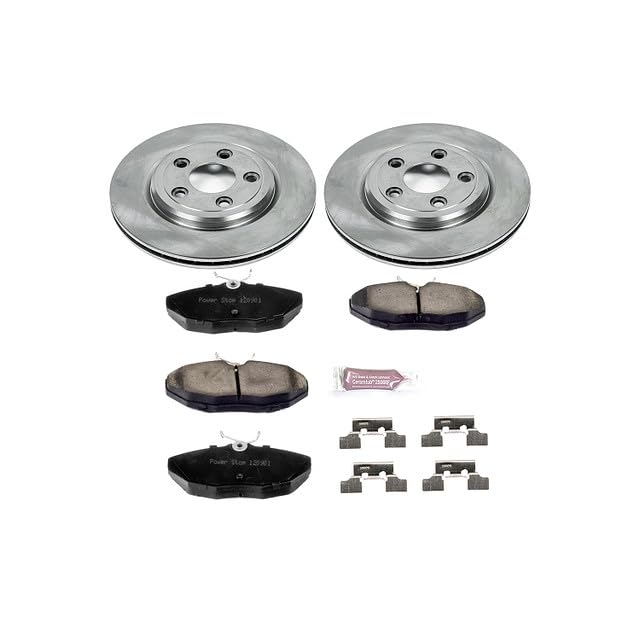 Brake Kit PowerStop For S-Type 2003-2005, Vanden Plas 2004, XJ8 2004 [Model Specific] - Autospecialty Rear OE Disc Rotors & Ceramic Brake Pads Replacement, KOE3141