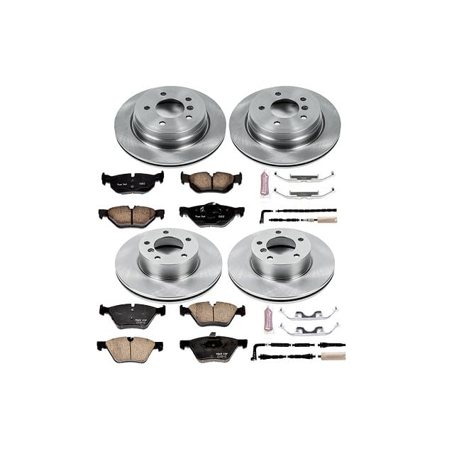 POWERSTOP Autospecialty KOE4103 Front and Rear Replacement Brake Kit-OE Brake Rotors & Ceramic Brake Pads For BMW 328i 2007, BMW 328xi 2007 [Model Specific]
