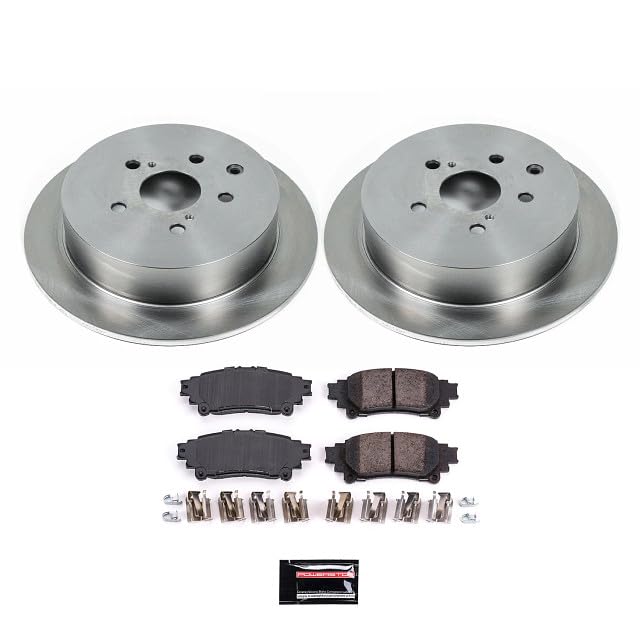 Power Stop Rear KOE5864 Autospecialty Replacement Brake Kit with Brake Rotors and Ceramic Pads For 2010-2015 Lexus RX350 | 2010-2015 RX450h | 2014-2019 Toyota Highlander | 2011-2020 Sienna