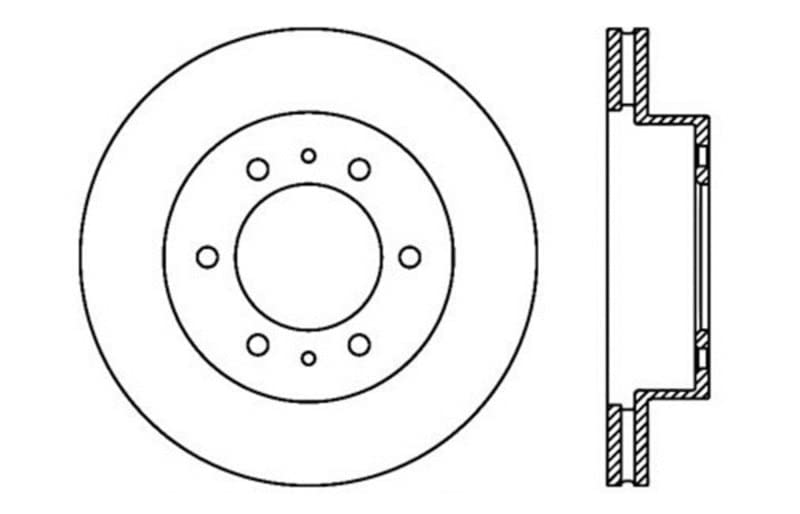 Sport StopTech Cross Drilled Brake Rotor; Front Right 128.69001R