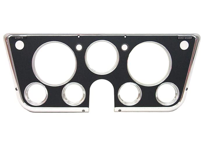 INST105 Brothers Trucks Instrument Bezel - 7 Hole - Black/Chrome