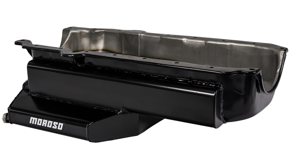 Oval Track Moroso 21315 Wet Sump Steel Oil Pan for Chevy Small-Block Engines