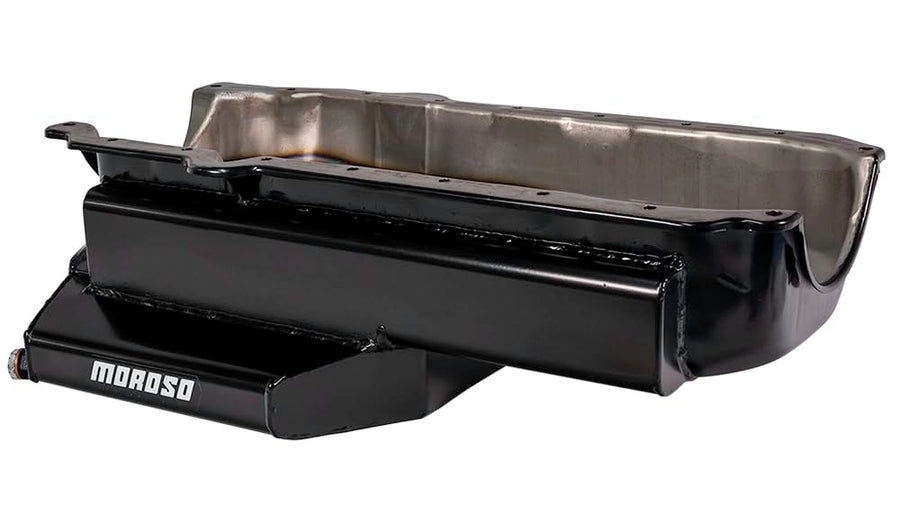 Oval Track Moroso 21315 Wet Sump Steel Oil Pan for Chevy Small-Block Engines