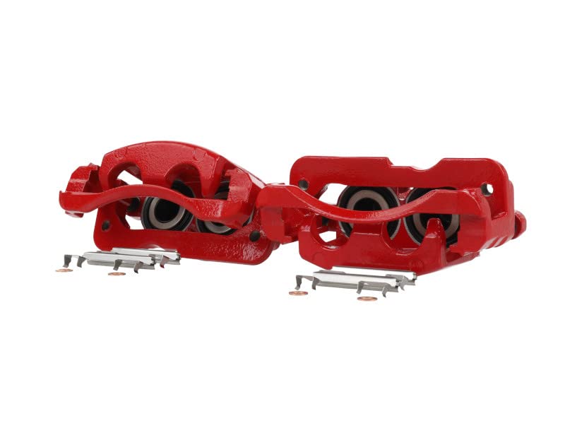 Power Stop S4728 High-Temp Red Powder Coated Front OR Rear Pair of Calipers For Escalade Avalanche Express Silverado Suburban Tahoe Savana Sierra Yukon H2 [Application Specific]
