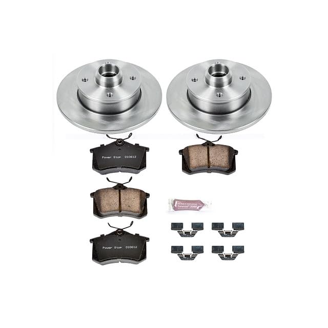 Power Stop KOE369 Rear Replacement Brake Kit-OE Brake Rotors & Ceramic Brake Pads For VW Cabrio, VW Golf, VW Jetta, VW Jetta, VW Passat [Model Specific]