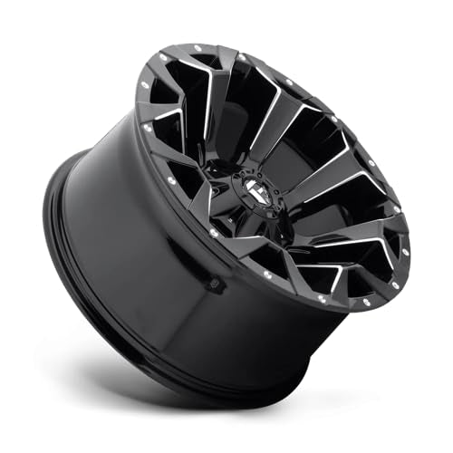 FUEL OFF-ROAD D576 20X10 ASSAULT, 5X4.5/5.0, 4.79, 18mm GLOSS BLACK MILLED - D57620002647US
