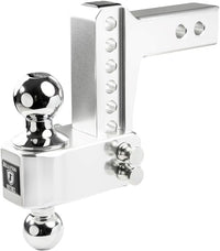 2.0" BulletProof Hitches Aluminum Trailer Hitch (14,000 lb. Rating) - Adjustable Hitch with 4" Drop/Rise and 2" & 2-5/16" Dual Ball - Corrosion-Resistant Tow Hitch