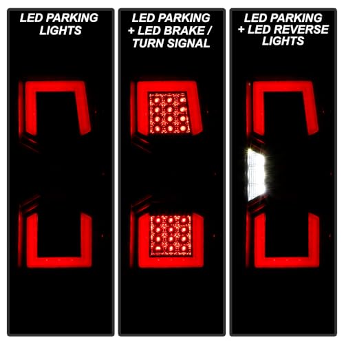 Chevy Silverado 1500~3500 Spyder (xTune) 07-13 /GMC Sierra 07-14 3500HD Full LED Tail Lights - Black