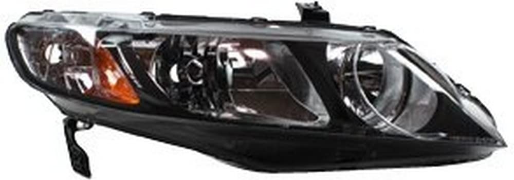 Right TYC Headlight Assembly Compatible with 2006-2011 Honda Civic