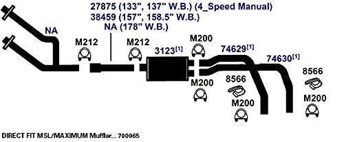 Exhaust Muffler AP Exhaust Products 3123