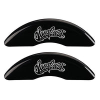MGP 10235SWCWBK Caliper Covers Black Powder Coat Finish 'West Coast Customs Baseball' Logo Engraved Front Caliper Cover, (Set of 4)