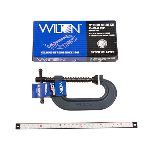 C-Clamp Wilton, 3" Opening, 1-15/16" Throat, 3000 Lbs. Clamping Force (Model 803), Gray