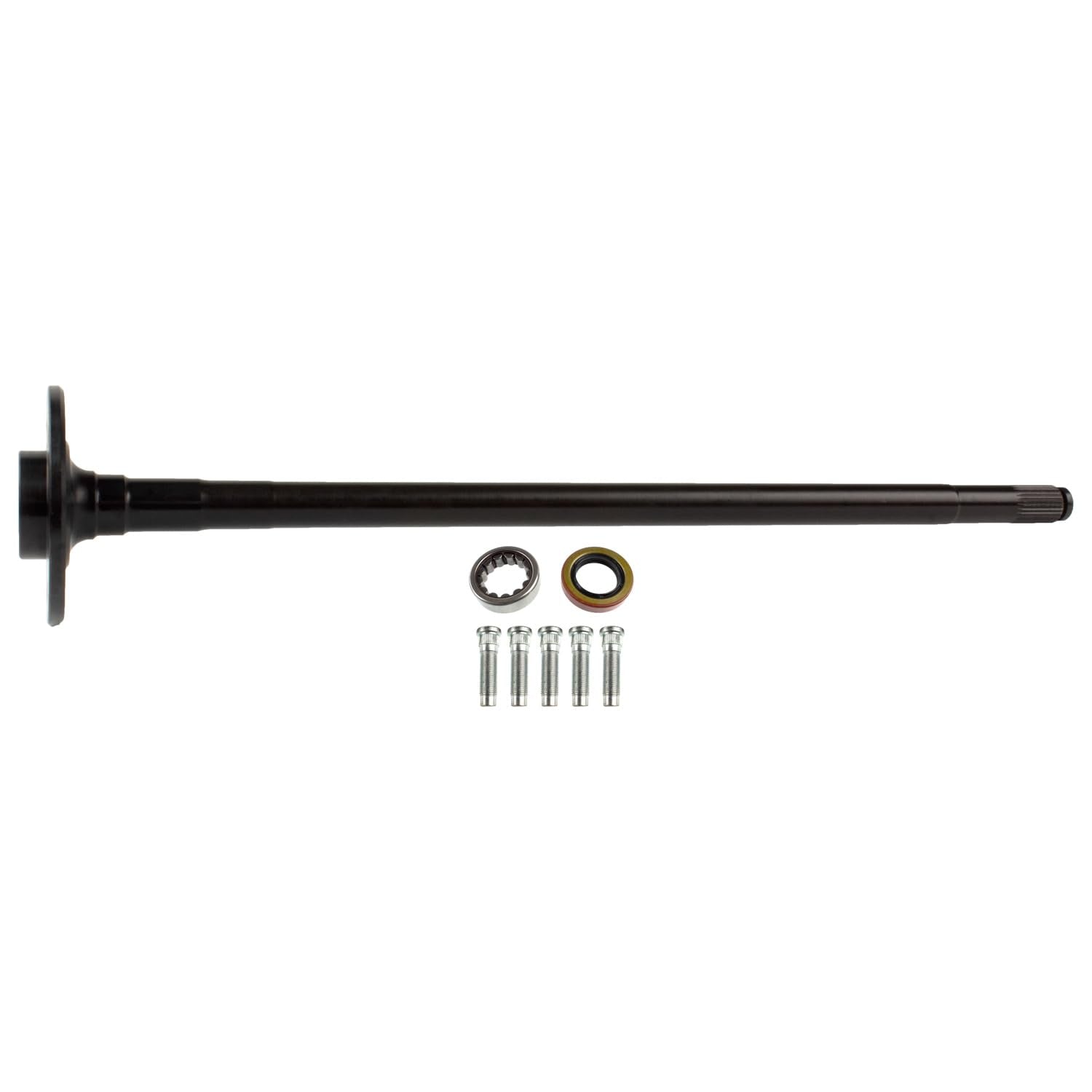 Axle Shaft Assembly EXCel For Ford 7.5", 8.8"; 30.688" Overall Length; 5 X 4.5 Lug Pattern; 28 Spline; Includes Bearing, Seal And Studs; Abs Ring Not Included - Press Off Old Ring And Reinstall