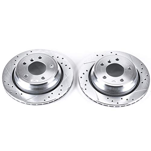 Power Stop Rear EBR497XPR Drilled & Slotted Rotor Pair For BMW 525i 2001-2003, BMW 528i 1997-2000, BMW 530i 2001-2003, BMW 540i 1997-2003 [Model Specific]