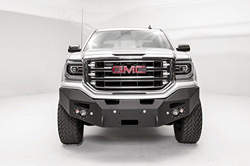Premium Winch Front Bumper Fab Fours GS16-F3951-B Uncoated/Paintable w/No Guard w/Sensors [AWSL]