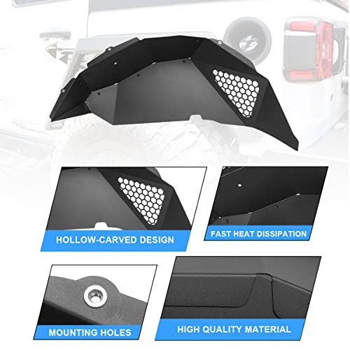 Compatible NIXON OFFROAD Rear Inner Fender Liners Flares fit for 2018 2019 2020 2021 2022 2023 2024 2025 Jeep Wrangler JL/JLU