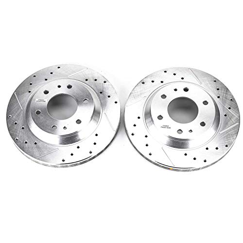 Power Stop AR8649XPR Evolution Front Drilled & Slotted Rotor Pair For Buick Rainier, Chevrolet Trailblazer, GMC Envoy, Isuzu Ascender, Oldsmobile Bravada [Model Specific]