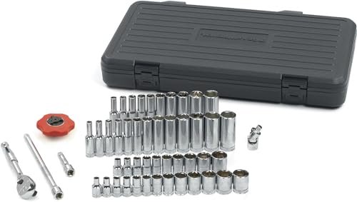 1/4" Drive GEARWRENCH Standard & Deep SAE/Metric Mechanics Tool Set 51 Pc., 6 Point - 80300