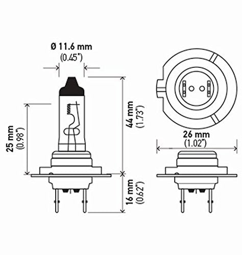 HELLA High Wattage H7 Bulb, 12V 70W