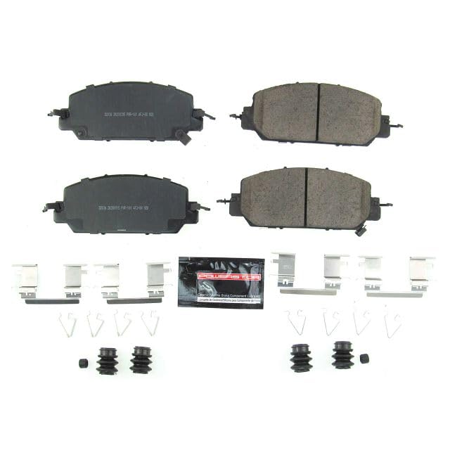 Power Stop Z23-2036 Z23 Evolution Sport Carbon Fiber Infused Ceramic Brake Pads with Hardware For Honda CR-V 2017-2023, Honda Clarity 2017-2021 [Model Specific]